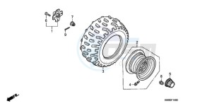 TRX250TEA Europe Direct - (ED / EC) drawing REAR WHEEL