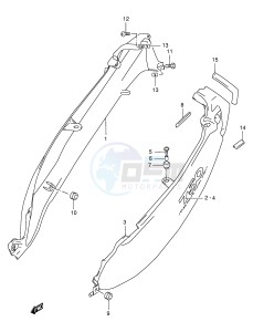 GSX750F (E2) drawing FRAME COVER (MODEL W)