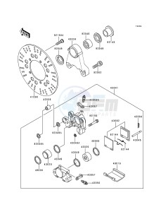 ZR 1100 C [ZRX1100] (C3-C4) drawing REAR BRAKE