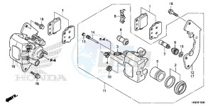 TRX500FA5G TRX500FA Europe Direct - (ED) drawing FRONT BRAKE CALIPER