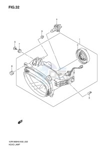 VZR1800 (E2) INTRUDER drawing HEADLAMP (SEE NOTE)