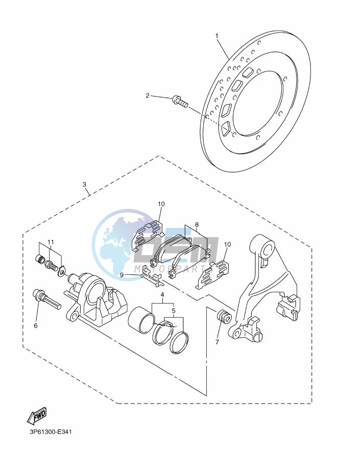 REAR BRAKE CALIPER