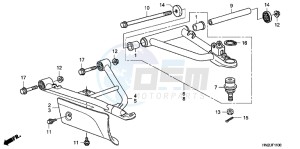 TRX500FAB drawing FRONT ARM