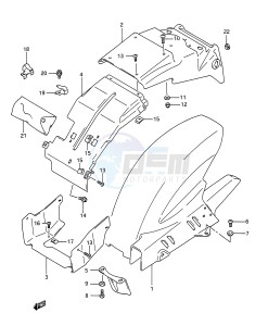 GSX-R1100 (E28) drawing REAR FENDER