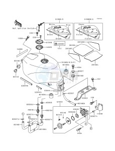 ZX 750 L [NINJA ZX-7] (L1-L3) [NINJA ZX-7] drawing FUEL TANK -- ZX750-L2- -