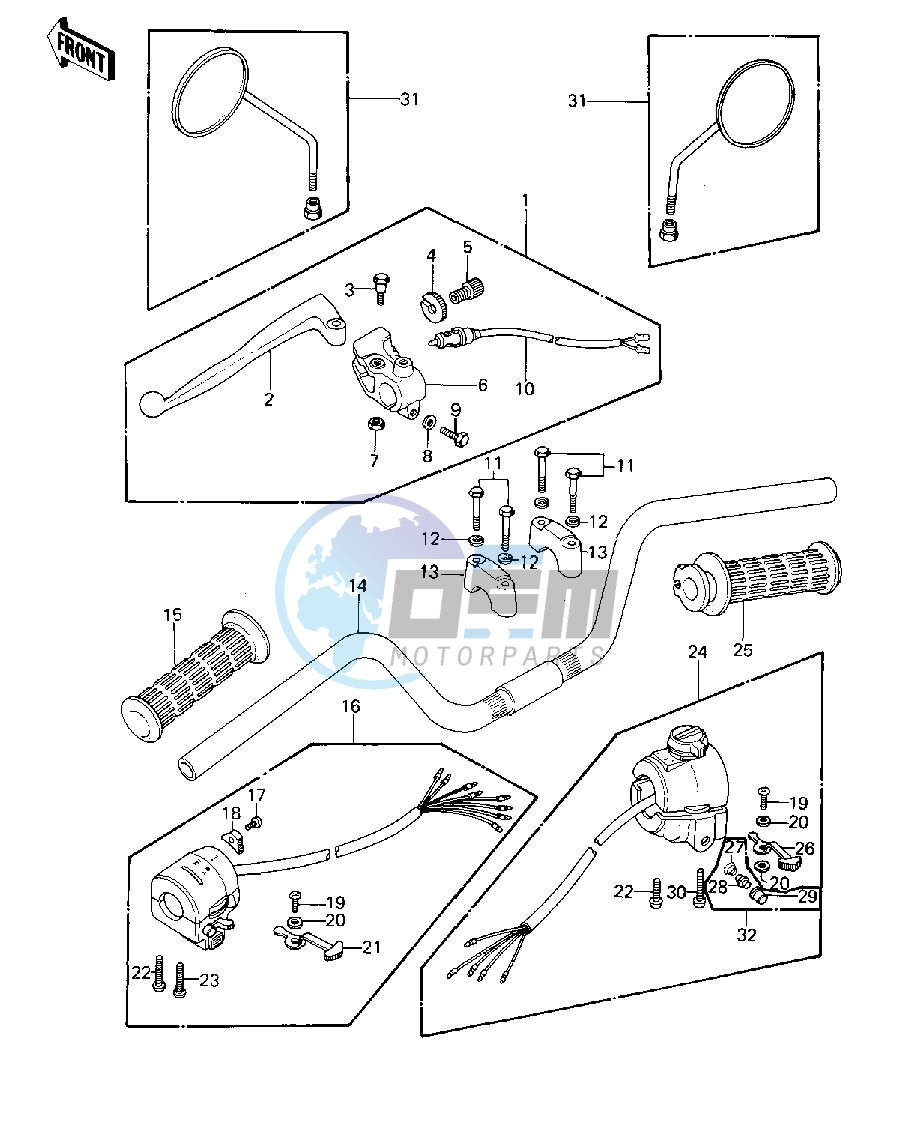 HANDLEBAR -- 77-78 A1_A2_A2A- -