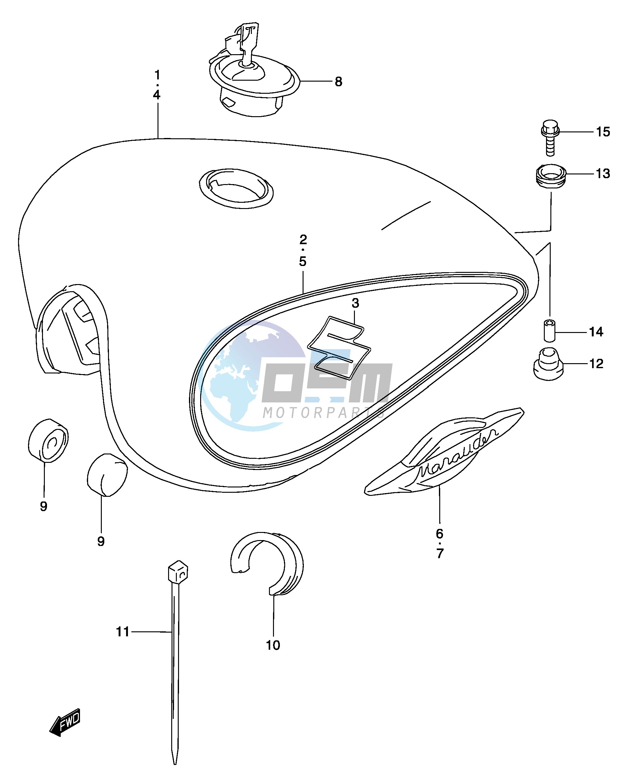 FUEL TANK (MODEL K5)