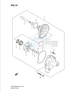 GSX1250 FA drawing WATER PUMP