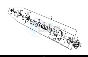 FIDDLE III 50 (XA05W5-EU) (L8-M0) drawing DRIVEN PULLEY ASSY