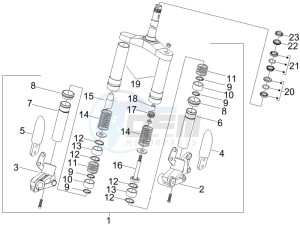 Stalker 50 Naked (UK) UK drawing Fork steering tube - Steering bearing unit