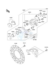 KX65 KX65ACF EU drawing Rear Brake