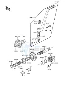 KDX 175 A [KDX175] (A2-A3) [KDX175] drawing KICKSTARTER MECHANISM -- 81-82 A2_A3- -