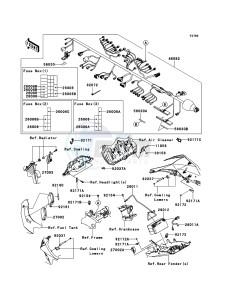 NINJA_ZX-10R_ABS ZX1000KBF FR GB XX (EU ME A(FRICA) drawing Chassis Electrical Equipment