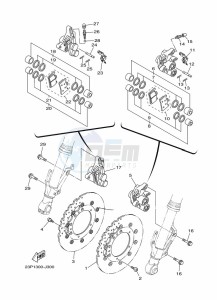 XT1200Z XT1200Z SUPER TENERE ABS (BP87) drawing FRONT BRAKE CALIPER