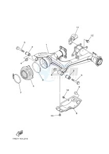 YFM350FWA GRIZZLY 350 4WD (1SG2) drawing REAR ARM