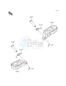 KX 125 K [KX125] (K3) [KX125] drawing FOOTRESTS