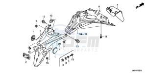 NSC50T2E NSC50T2E UK - (E) drawing REAR FENDER (NSC502WH/T2)