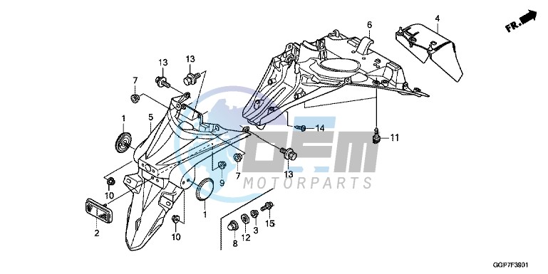 REAR FENDER (NSC502WH/T2)