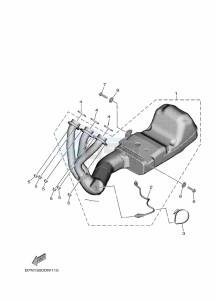 MT-09 MTN890D-U (BNF1) drawing EXHAUST