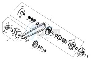 DFW QUAD - 50 cc drawing CLUTCH