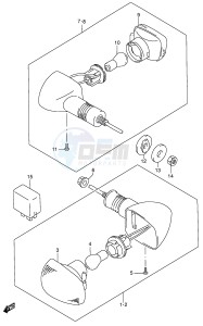 GSX750 (E4) drawing TURN SIGNAL LAMP