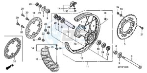 CRF450X9 U drawing REAR WHEEL