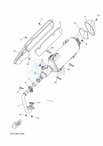 CZD300-A XMAX 300 (BMK1) drawing EXHAUST