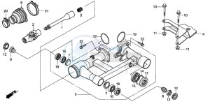 TRX250TM FOURTRAX RECON drawing SWINGARM