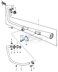 KZ 440 B (B1) drawing MUFFLER -- 80 B1- -