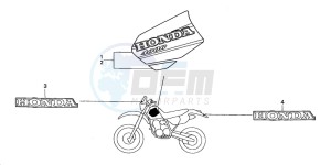 XR400R drawing MARK (XR400R1)