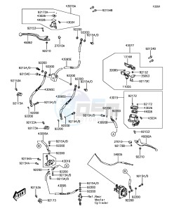 BRUTE FORCE 300 KVF300CGF EU drawing Front Master Cylinder