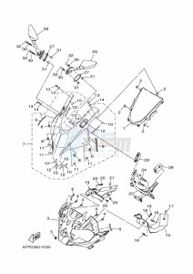 YZF320-A YZF-R3 (B7PD) drawing WINDSHIELD