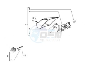 PX 125 drawing Tail light - Turn signal lamps