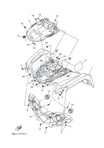 YFM450FWBD YFM45KPAJ KODIAK 450 EPS (BB57) drawing FRONT FENDER