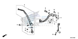 CRF450R Europe Direct - (ED) drawing PEDAL/KICK STARTER ARM