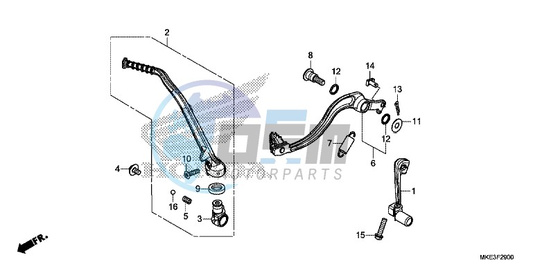 PEDAL/KICK STARTER ARM