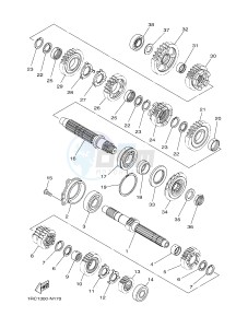 MT09 MT-09 900 MT-09 (B872) drawing TRANSMISSION