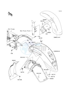 VN 900 B [VULCAN 900 CLASSIC] (6F-9F) B6F drawing FENDERS --  - JKAVN2B1 7A016369- -