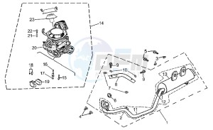 Quasar 180 drawing Exhaust unit - Carburettor