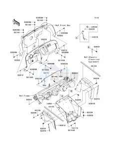 KAF 400 A [MULE 610 4X4] (A6F-AF) AAF drawing FRAME FITTINGS-- FRONT- -