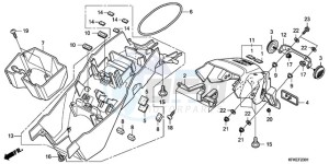 VTR2509 U drawing REAR FENDER (VTR250-U)