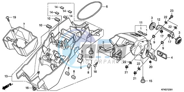 REAR FENDER (VTR250-U)