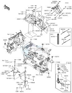 BRUTE FORCE 750 4x4i EPS KVF750GFF EU drawing Frame Fittings