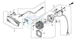 TRX200 FOURTRAX 200 drawing TAILLIGHT