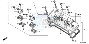 CB1000RD CB1000R UK - (E) drawing CYLINDER HEAD COVER