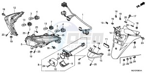 FJS600AB SilverWing ED drawing TAILLIGHT/ REAR FENDER (FJS600A9 2KO/ FJS600AB/ DB)