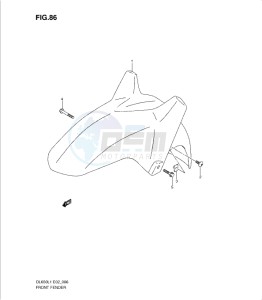 DL650 drawing FRONT FENDER (DL650L1 E19)