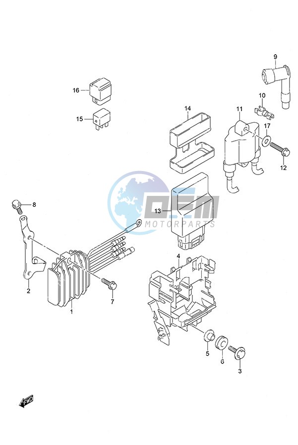 Rectifier/Ignition Coil Non-Remote Control