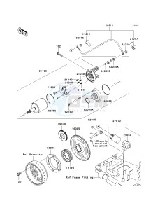 KVF 750 D [BRUTE FORCE 750 4X4I] (D8F-D9F) D9F drawing STARTER MOTOR