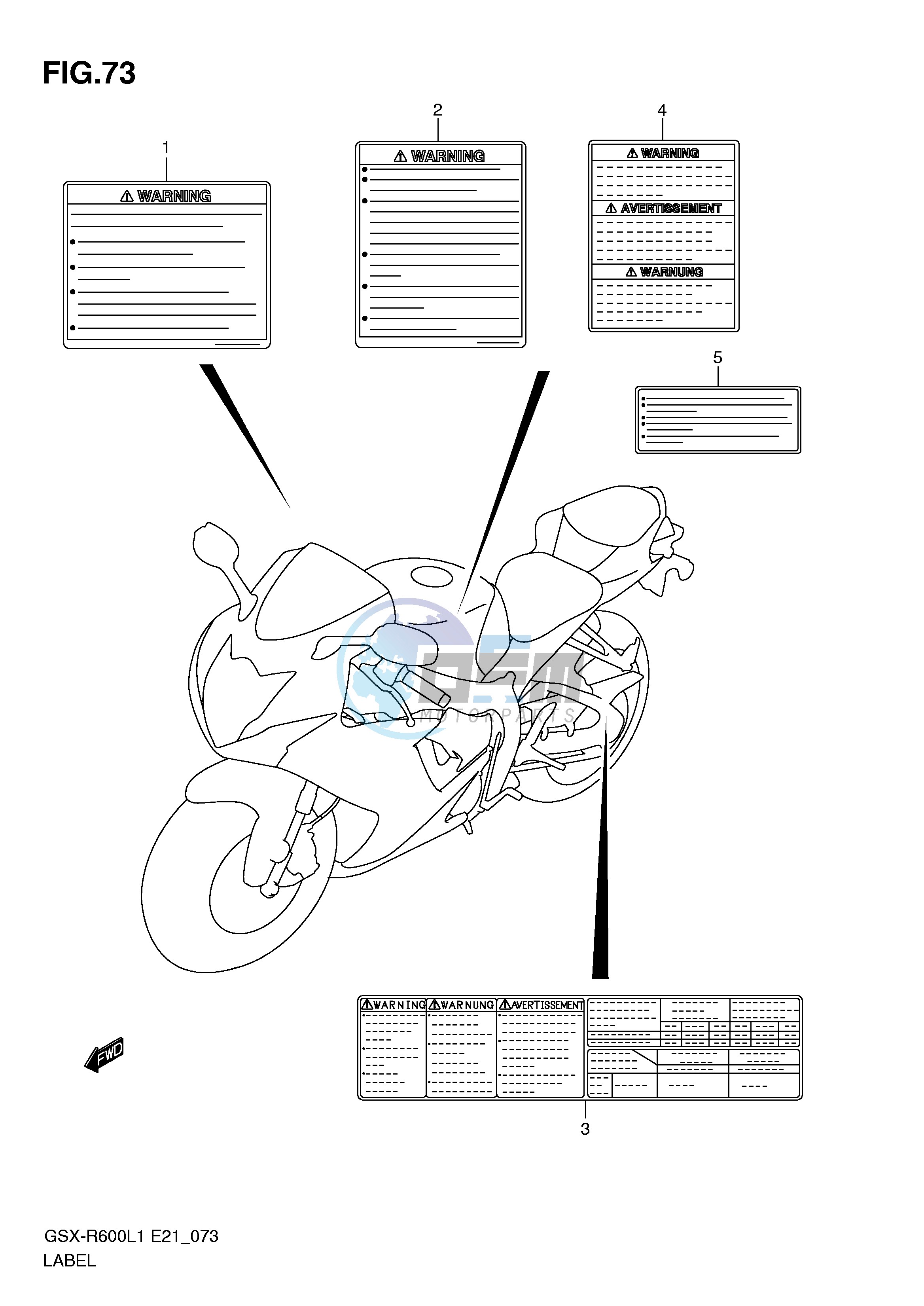 LABEL (GSX-R600UEL1 E21)